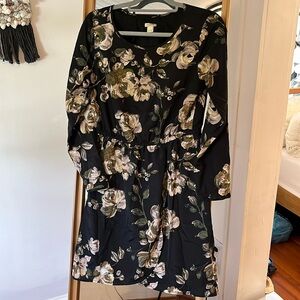 J Crew floral long sleeve dress